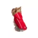 Product Hip Doggie Hooded Red & Umbrella Print Reversible Dog Raincoat