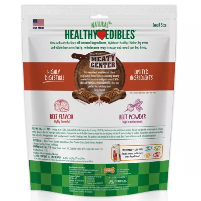 Product Nylabone Healthy Edibles® Meaty Center Adult Dog Chew Treats-Beef, Long Lasting
