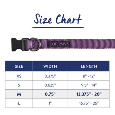 Product Top Paw® Gunmetal Nylon Dog Collar