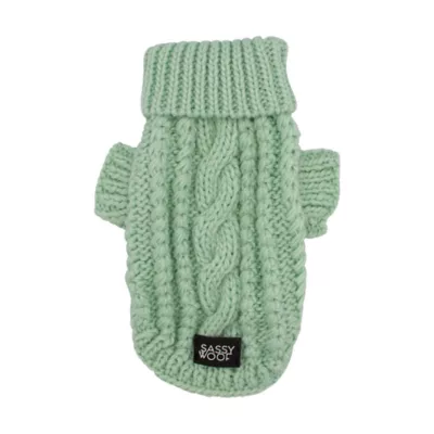 Product Sassy Woof Cable Knit Dog Sweater