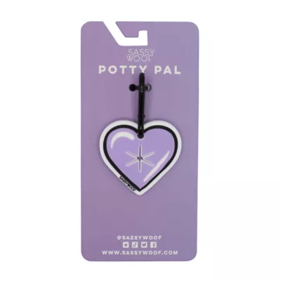 Product Sassy Woof Purple Heart Potty Pal Poop Bag Holder