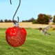 Product Gift Essentials Red Textured Glass Hummingbird Feeder