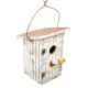 Product Backyard Essentials White Birdie-Loo Birdhouse