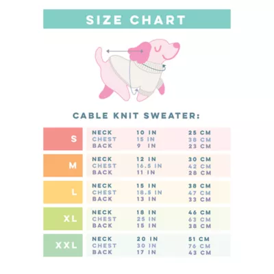 Product Sassy Woof Cable Knit Dog Sweater