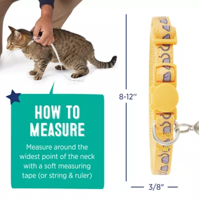 Product Whisker City® Yellow Mice Print Easy Release Kitten & Cat Collar