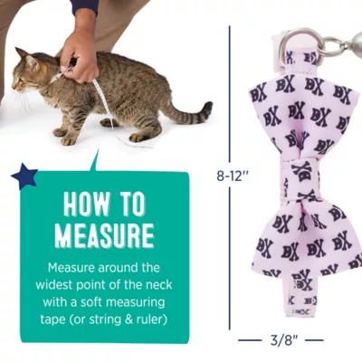 Product Whisker City® Pink Skull & Bones Bow Tie Easy Release Kitten & Cat Collar
