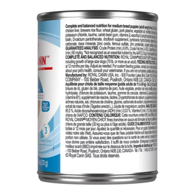 Product Royal Canin Size Health Nutrition Medium Puppy Thin Slices in Gravy Wet Dog Food, 13 oz.