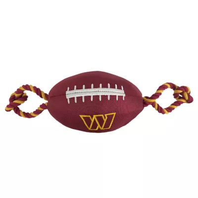 Product Pets First Washington Commanders Nylon Football Dog Toy