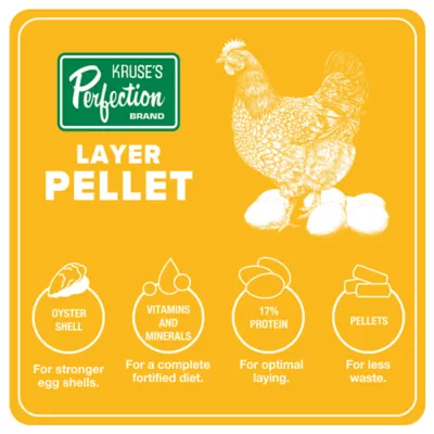 Product Kruse's Perfection Brand Poultry Layer Pellets Chicken Feed, 40lb