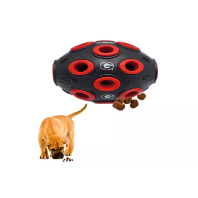 Product Pets First Georgia Bulldogs Treat Dispenser Dog Toy