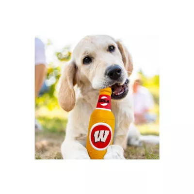 Product Pets First Wisconsin Badgers Plush Bottle Dog Toy
