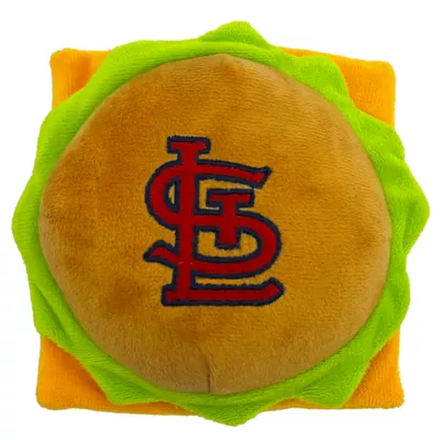 Product Pets First St. Louis Cardinals Plush Hamburger Dog Toy