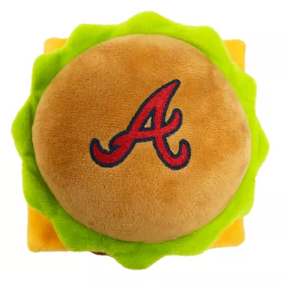 Product Pets First Atlanta Braves Plush Hamburger Dog Toy