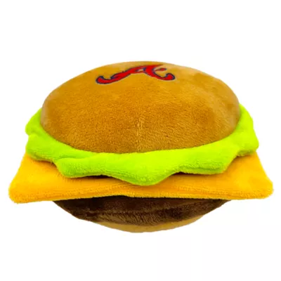 Product Pets First Atlanta Braves Plush Hamburger Dog Toy