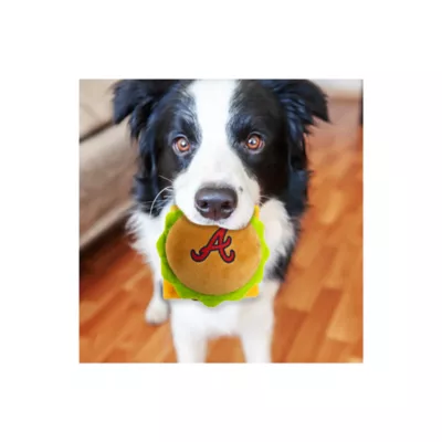Product Pets First Atlanta Braves Plush Hamburger Dog Toy