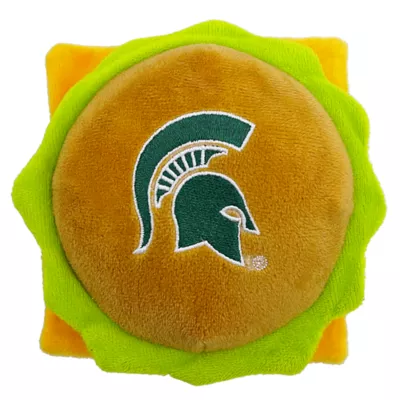 Product Pets First Michigan State Plush Hamburger Dog Toy