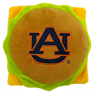 Product Pets First Auburn Plush Hamburger Dog Toy