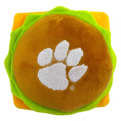 Product Pets First Clemson Plush Hamburger Dog Toy