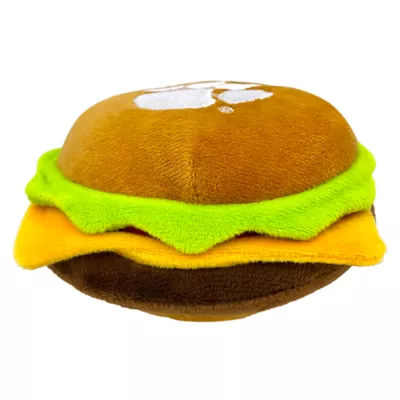 Product Pets First Clemson Plush Hamburger Dog Toy