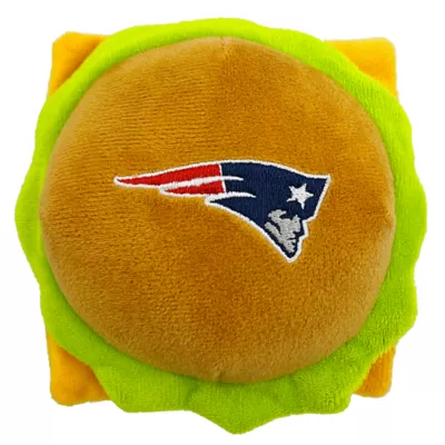 Product Pets First New England Patriots Plush Hamburger Dog Toy