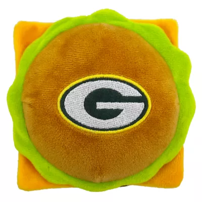 Product Pets First Green Bay Packers Plush Hamburger Dog Toy