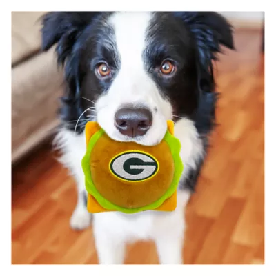 Product Pets First Green Bay Packers Plush Hamburger Dog Toy