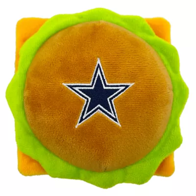 Product Pets First Dallas Cowboys Plush Hamburger Dog Toy