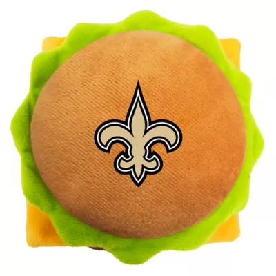Product Pets First New Orleans Saints Plush Hamburger Dog Toy