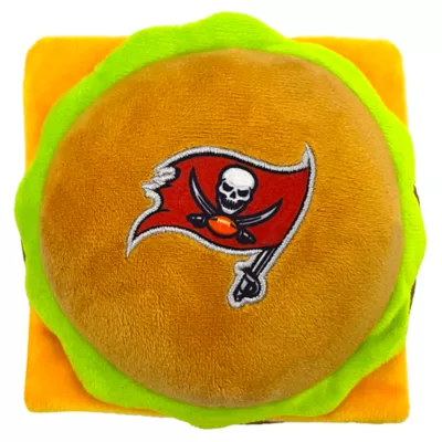 Product Pets First Tampa Bay Buccaneers Plush Hamburger Dog Toy