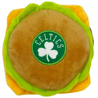 Product Pets First Boston Celtics Plush Hamburger Dog Toy
