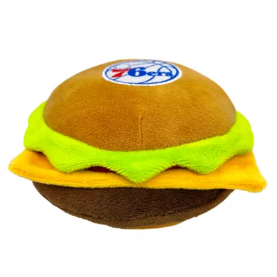 Product Pets First 76ers Plush Hamburger Dog Toy