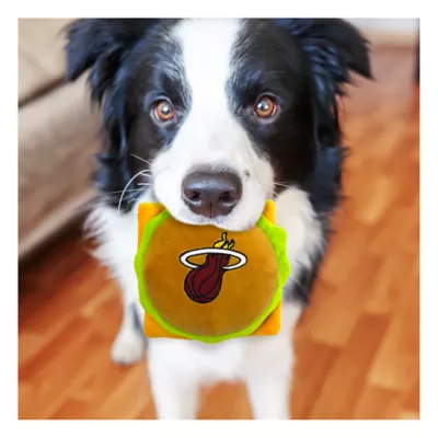 Product Pets First Miami Heat Plush Hamburger Dog Toy