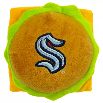 Product Pets First Seattle Krakens Plush Hamburger Dog Toy