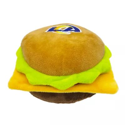 Product Pets First Los Angeles Rams Plush Hamburger Dog Toy