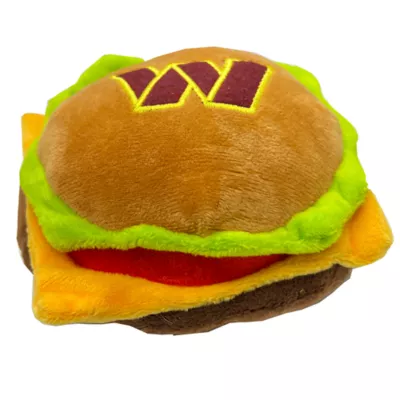 Product Pets First Washington Commanders Plush Hamburger Dog Toy