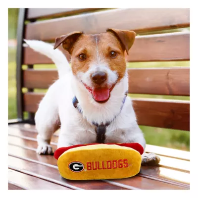 Product Pets First Georgia Bulldogs Plush Hot Dog Dog Toy