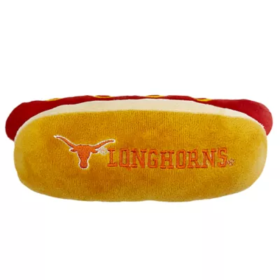 Product Pets First Texas Longhorns Plush Hot Dog Dog Toy