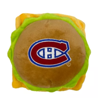 Product Pets First Montreal Canadiens Plush Hamburger Dog Toy