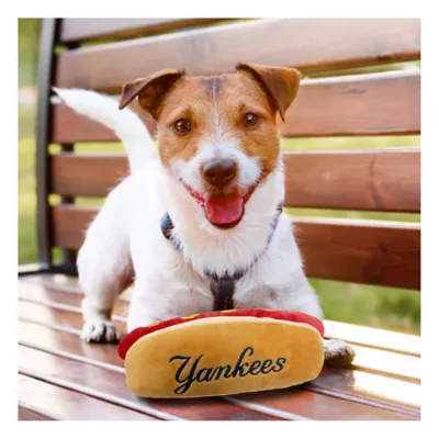 Product Pets First New York Yankees Plush Hot Dog Dog Toy