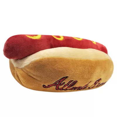 Product Pets First Atlanta Braves Plush Hot Dog Dog Toy