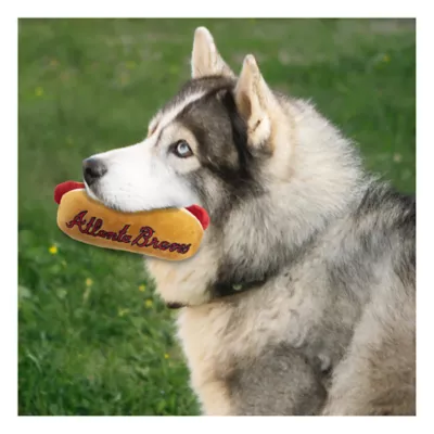 Product Pets First Atlanta Braves Plush Hot Dog Dog Toy
