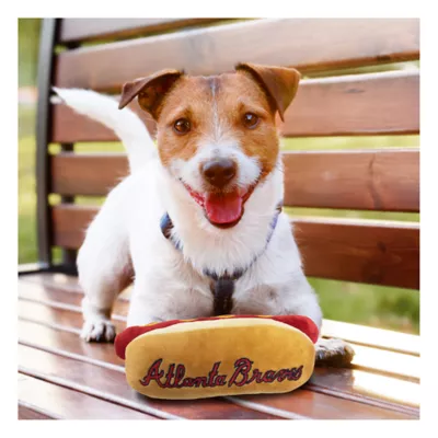 Product Pets First Atlanta Braves Plush Hot Dog Dog Toy