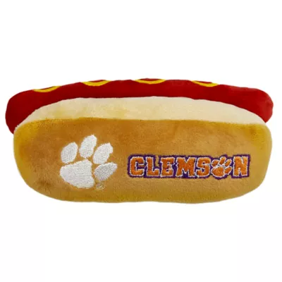 Product Pets First Clemson Tigers Plush Hot Dog Dog Toy