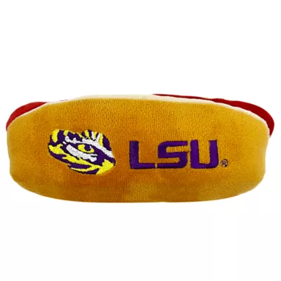 Product Pets First LSU Tigers Plush Hot Dog Dog Toy