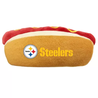 Product Pets First Pittsburgh Steelers Plush Hot Dog Dog Toy