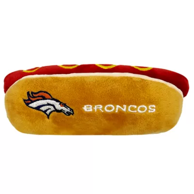 Product Pets First Denver Broncos Plush Hot Dog Dog Toy