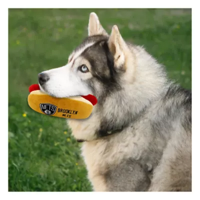 Product Pets First Brooklyn Nets Plush Hot Dog Dog Toy