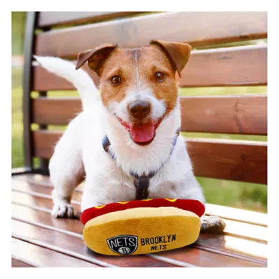 Product Pets First Brooklyn Nets Plush Hot Dog Dog Toy