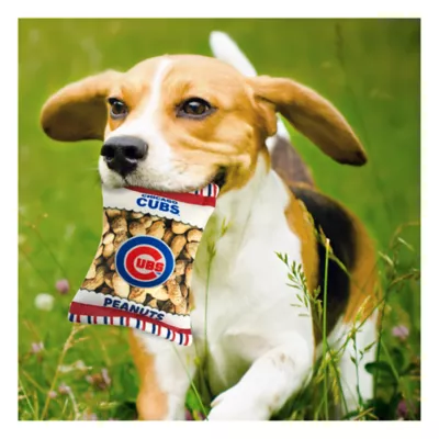 Product Pets First Chicago Cubs Plush Peanut Bag Dog Toy