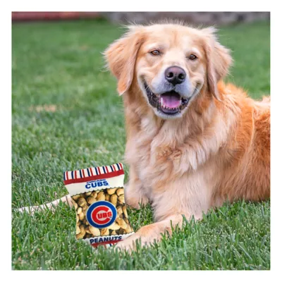Product Pets First Chicago Cubs Plush Peanut Bag Dog Toy